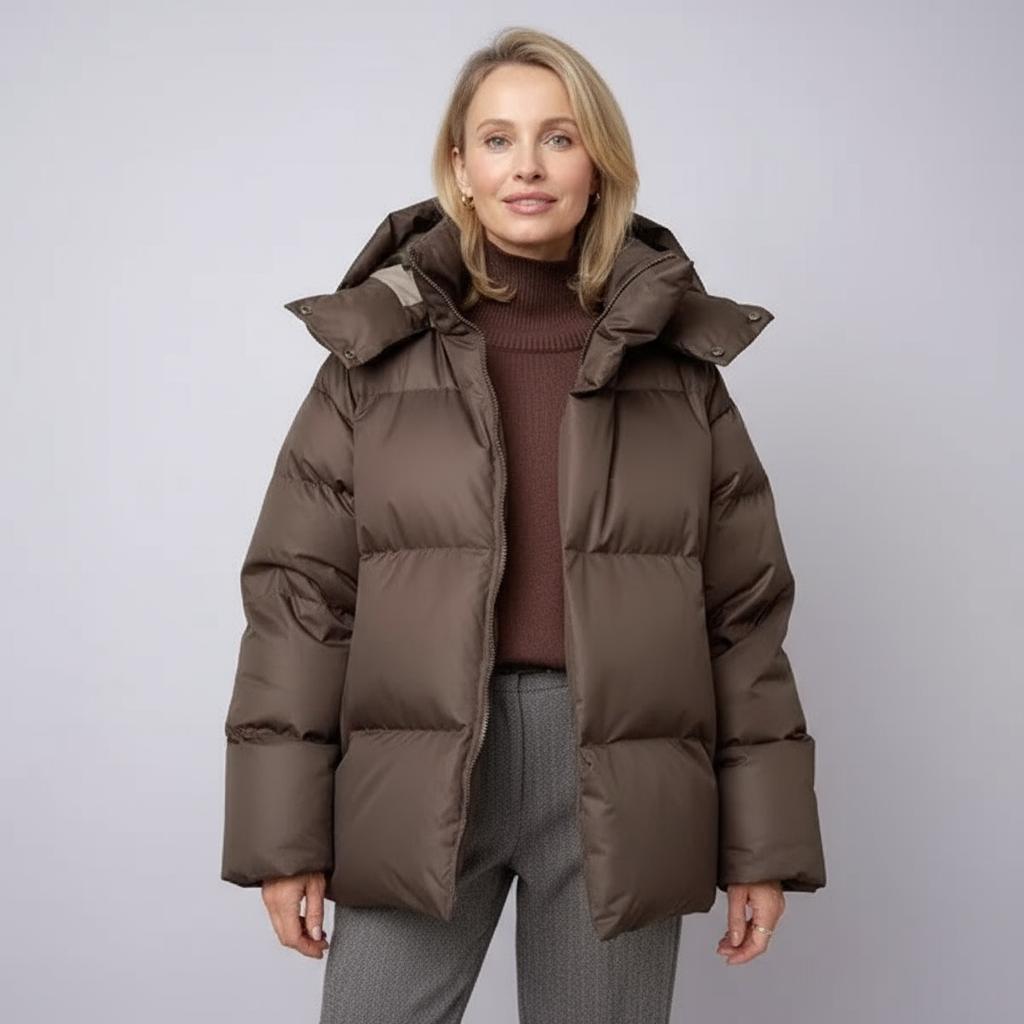 Elyra™ – Dikke Gewatteerde Winterjas met Capuchon