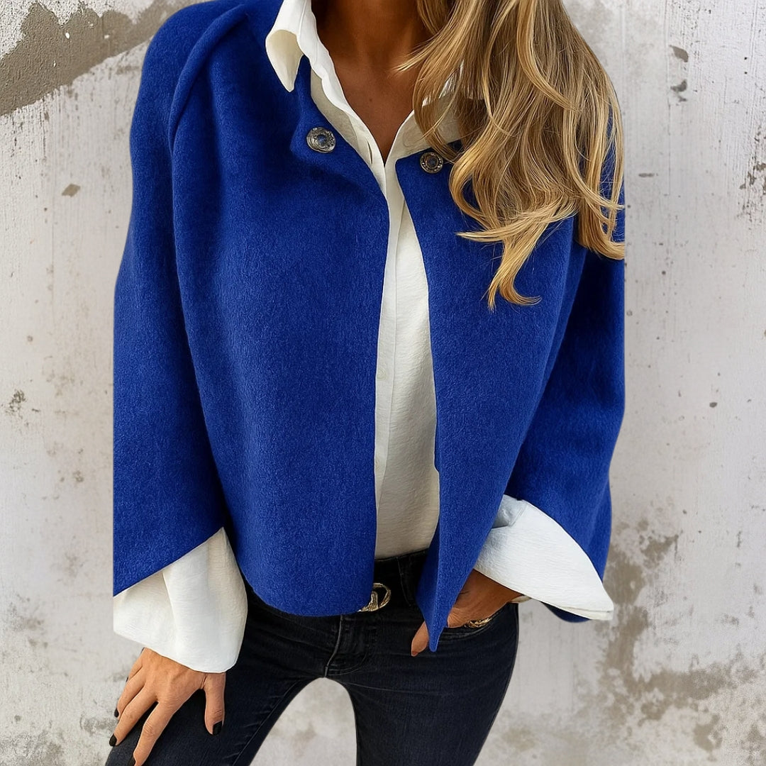 Aveline™ – Elegantie in een korte kasjmier-look jas