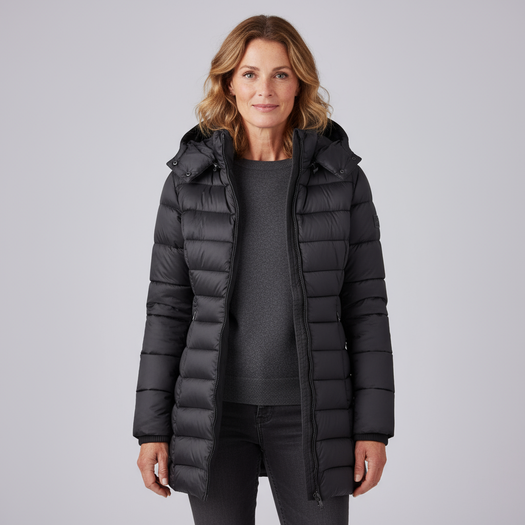 Liora™ – Warme Lange Winterjas met Capuchon