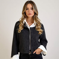Aveline™ – Elegantie in een korte kasjmier-look jas