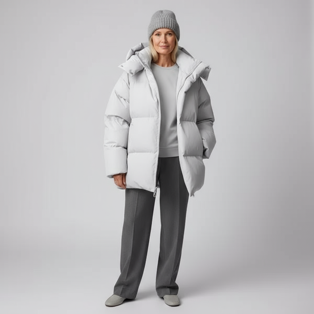 Elyra™ – Dikke Gewatteerde Winterjas met Capuchon