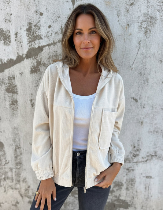 Lina™ Corduroy Hoodie Jacket
