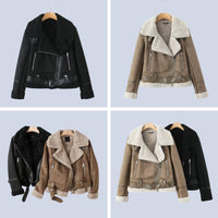 Aurélia™ – Suède-look Sherpa Jas met Riem
