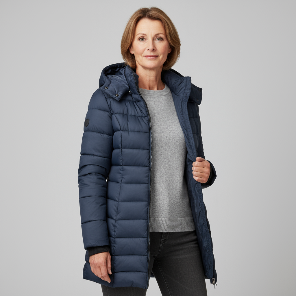 Liora™ – Warme Lange Winterjas met Capuchon