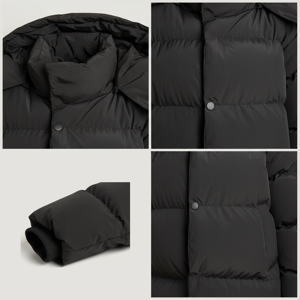 Elyra™ – Dikke Gewatteerde Winterjas met Capuchon