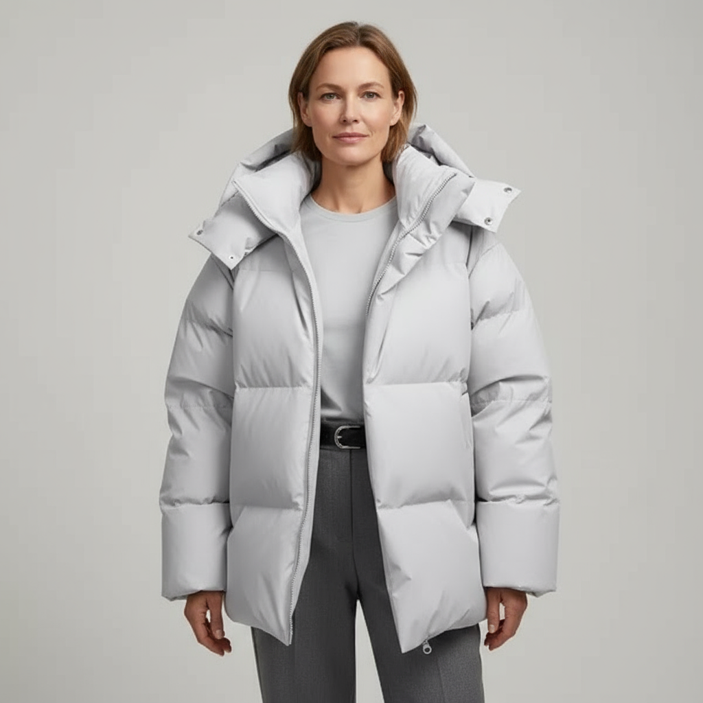 Elyra™ – Dikke Gewatteerde Winterjas met Capuchon