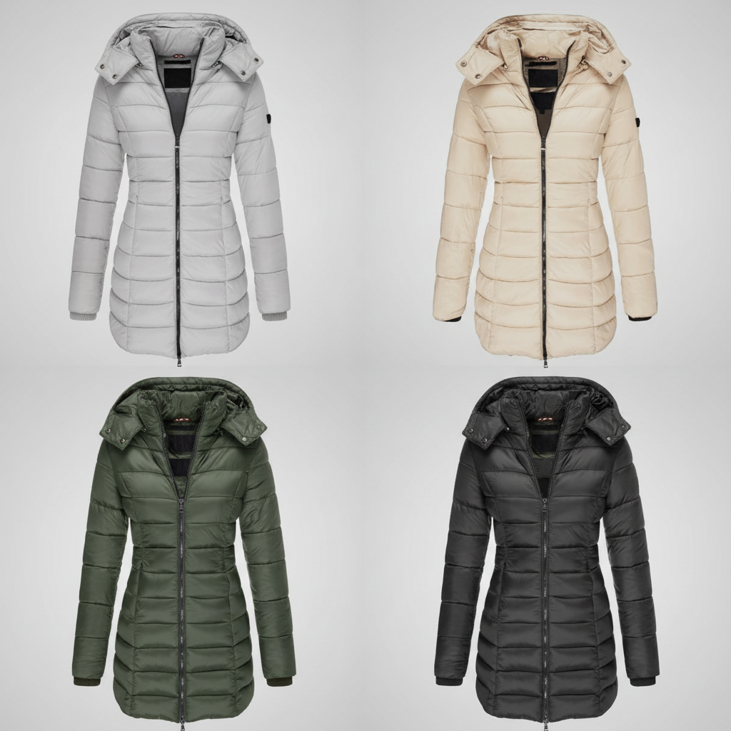 Liora™ – Warme Lange Winterjas met Capuchon