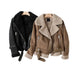 Aurélia™ – Suède-look Sherpa Jas met Riem