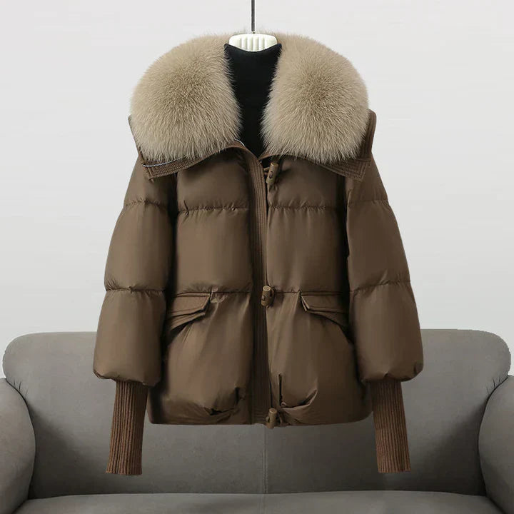 Valeria™ | Luxe Winterjas met Bontkraag