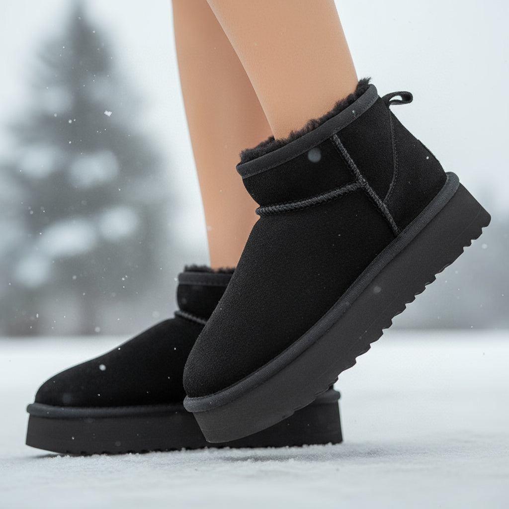 Nordivia Cosy Platform Boots Luxe suèdine