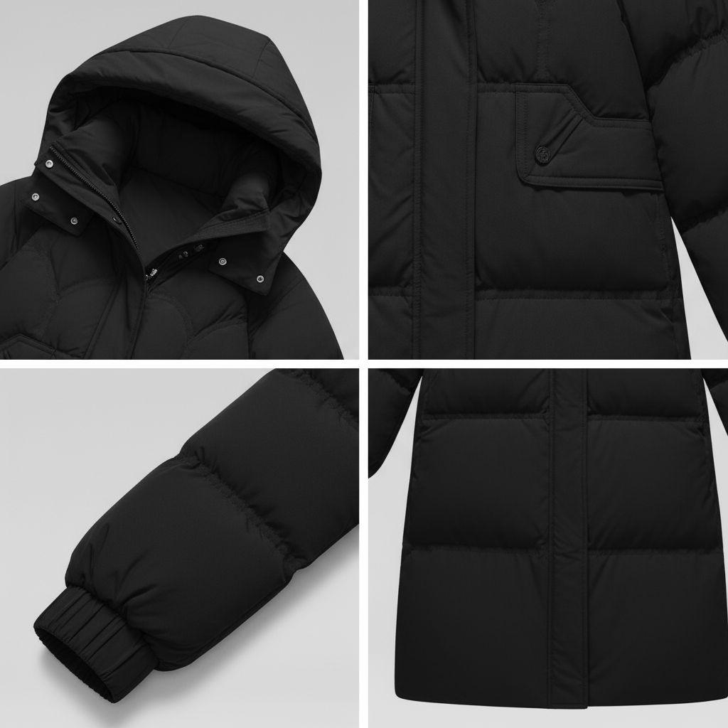 Elyra™ – Dikke Gewatteerde Winterjas met Capuchon